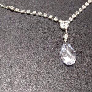 Icing sparkling rhinestone necklace